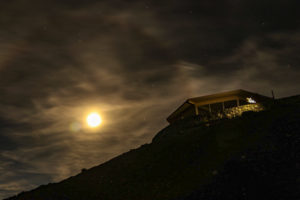 Moon Night Stars at Observatory